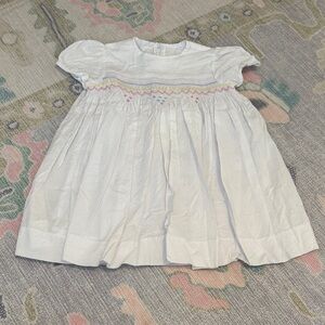 Bella bliss White Smocked Kids Dress (3T)